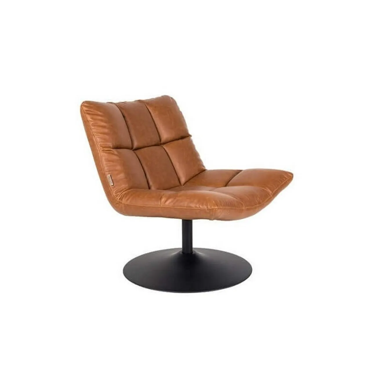 BAR - Drehbarer Design-Sessel Lederoptik, braun