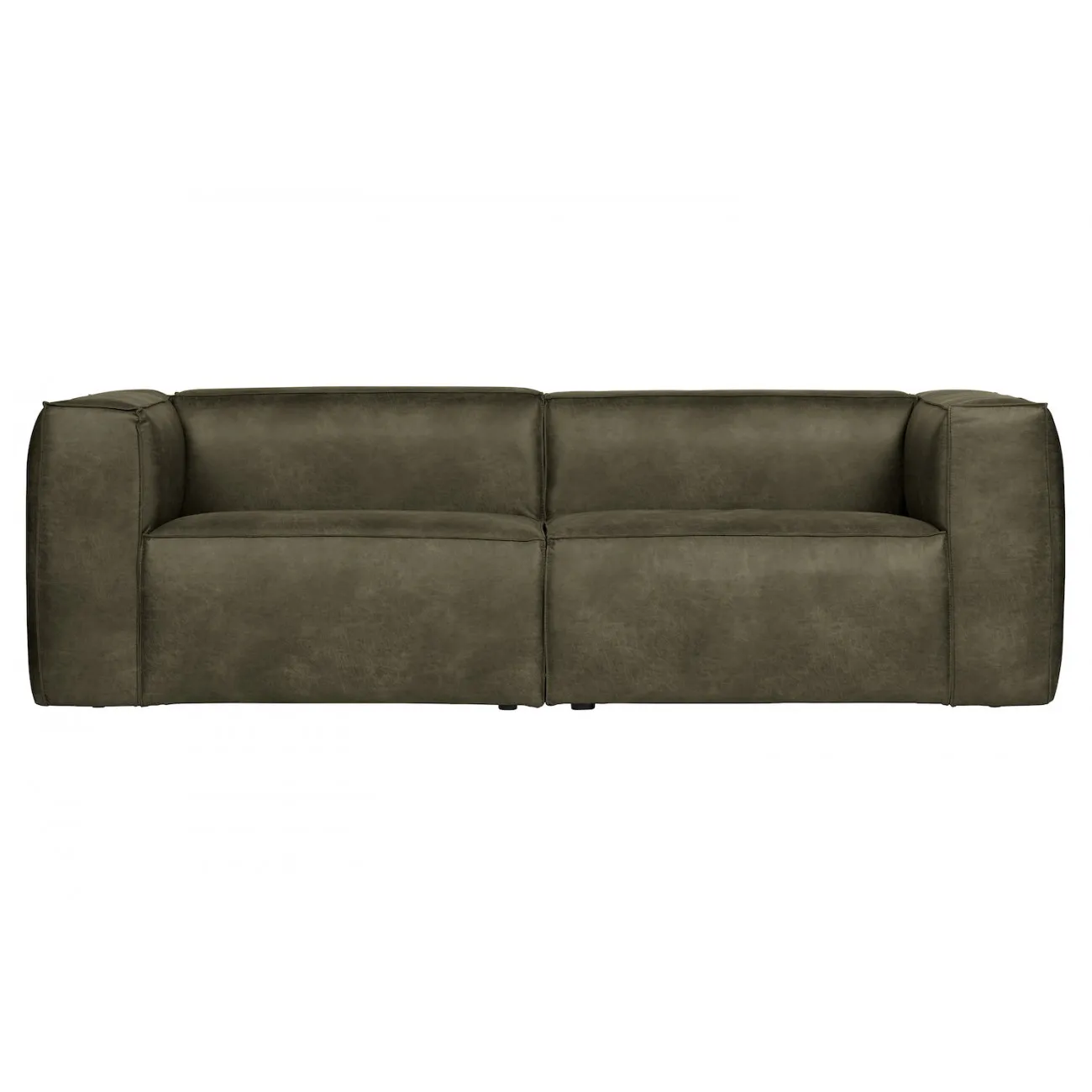 BEAN - 4-Sitzer-Sofa aus Eco-Leder L246, khakifarben