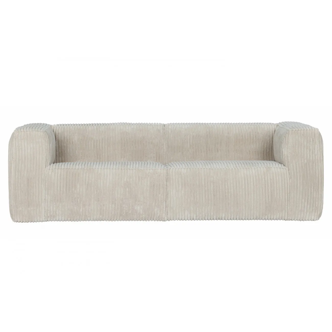 BEAN - 4-Sitzer-Sofa aus Velours L246, Perlgrau