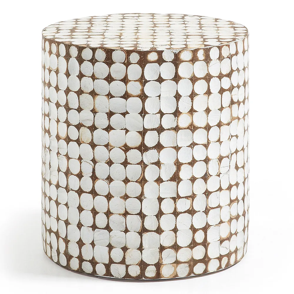 Beistelltisch - rund "Neco" Mango & Kokos