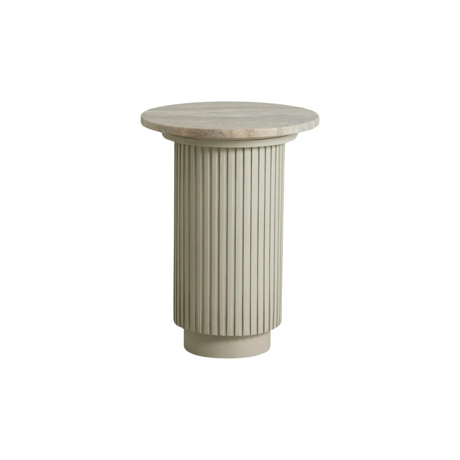 Beistelltisch ERIE 40cm aus Marmor - Elfenbeinfarben