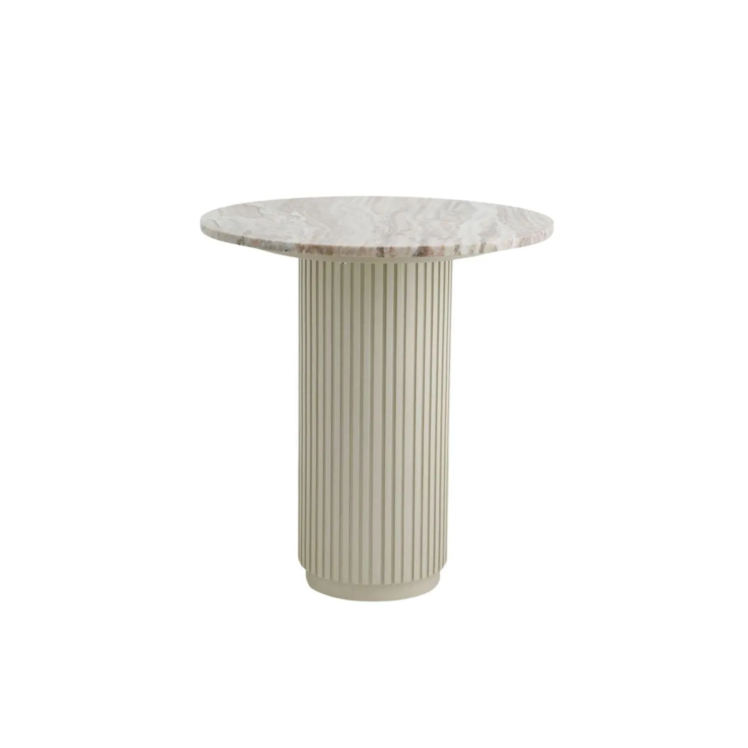 Beistelltisch ERIE 70cm aus Marmor – Elfenbeinfarben