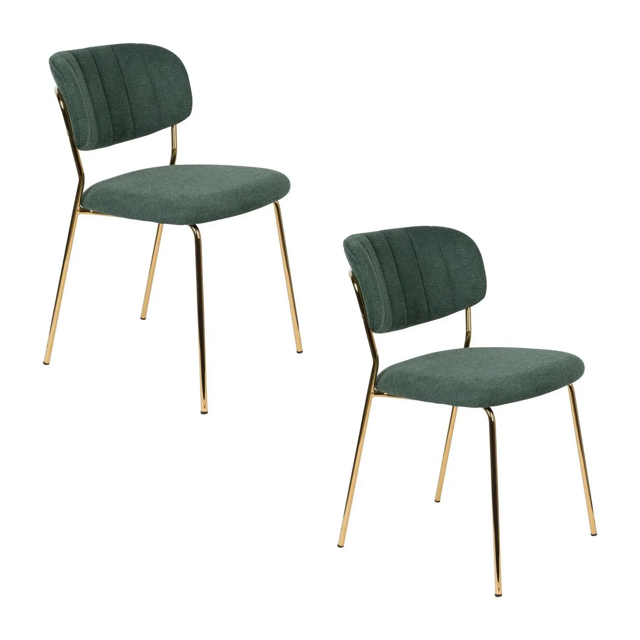 BELLAGIO - 2 Esszimmerstuhlen Stoff grün
