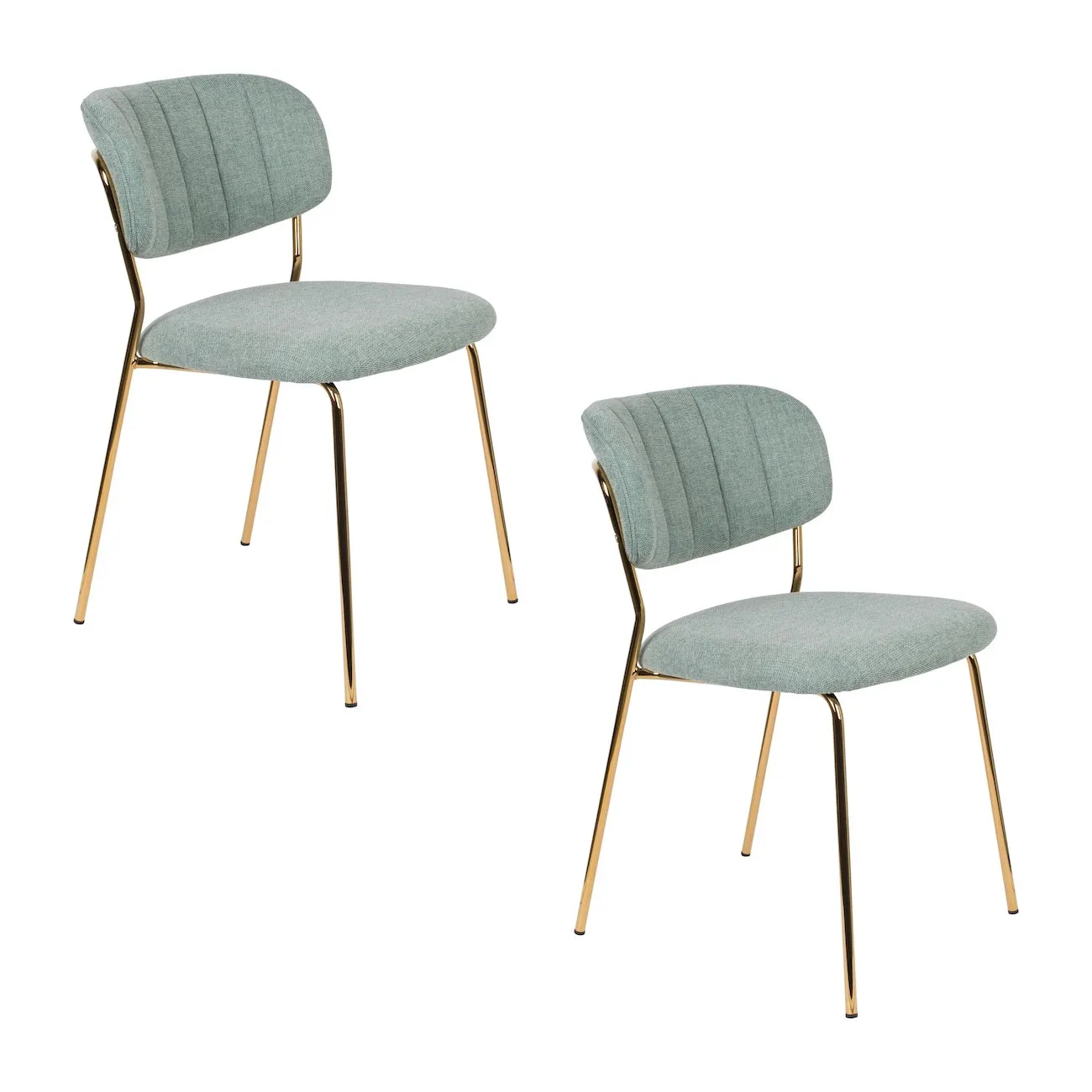 BELLAGIO - Set aus 2 Esszimmerstühlen Stoff hellgrün