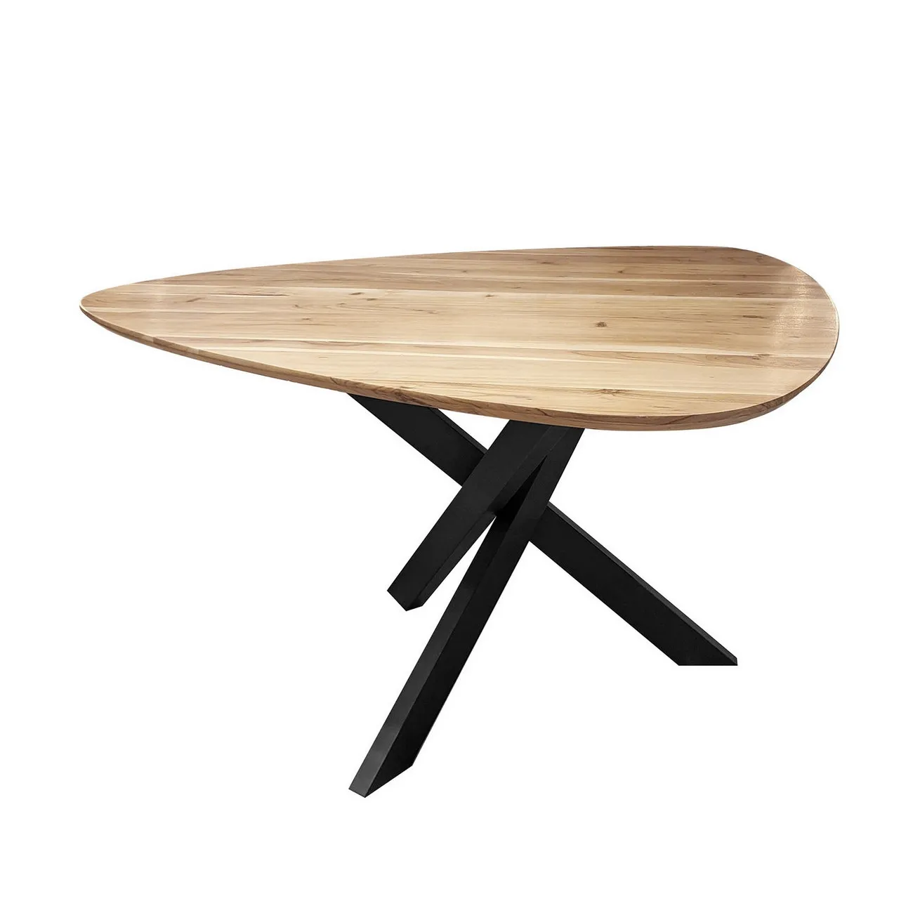 BERMUDES - Esstisch aus Holz und Stahl Dreieck