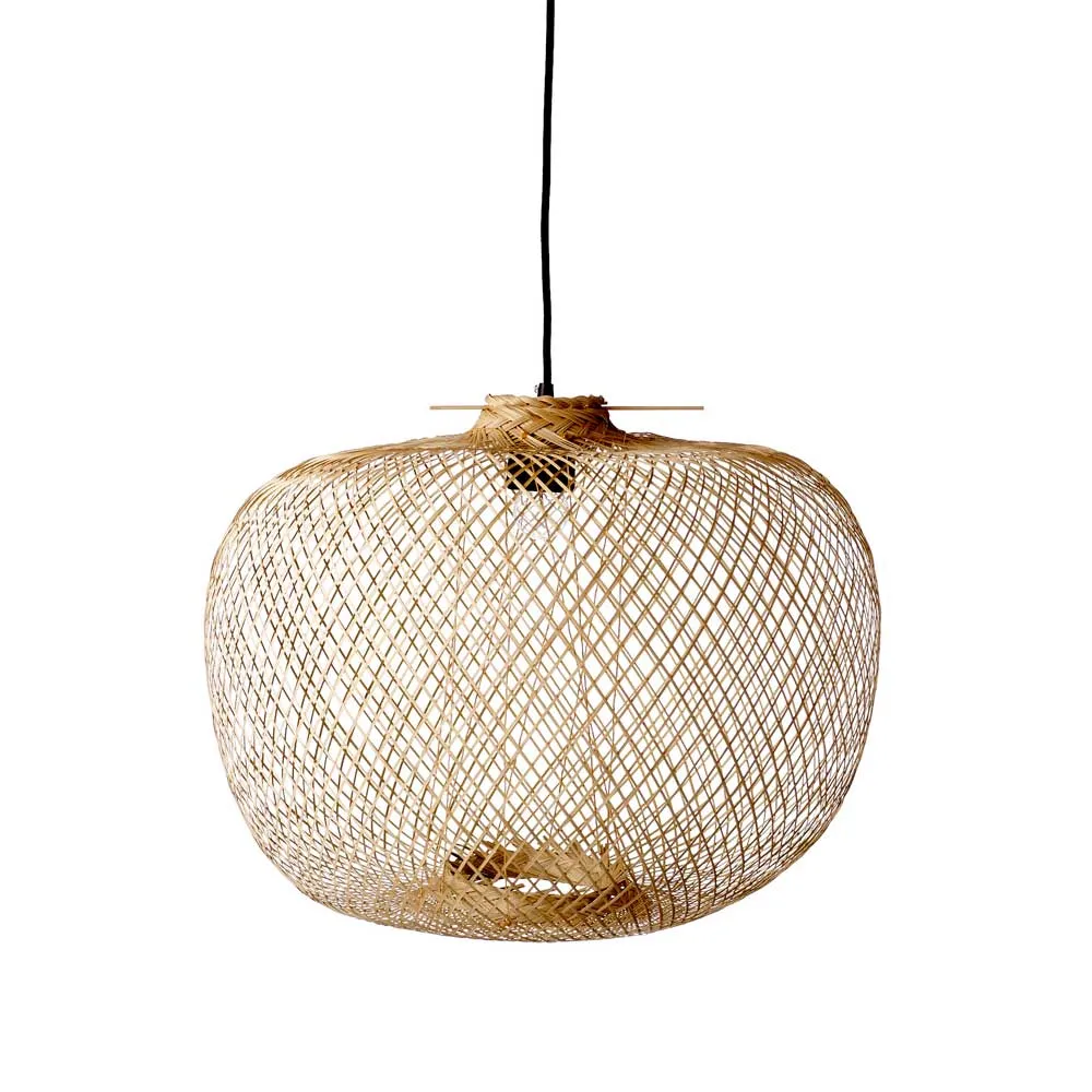 BLOOMINGVILLE - runde Hängeleuchte "Rodi" Bambus