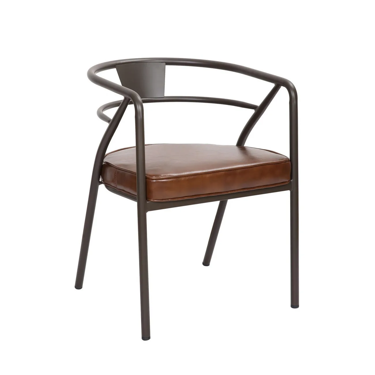 BRASSERIE - Komfortstuhl in Lederoptik, braun