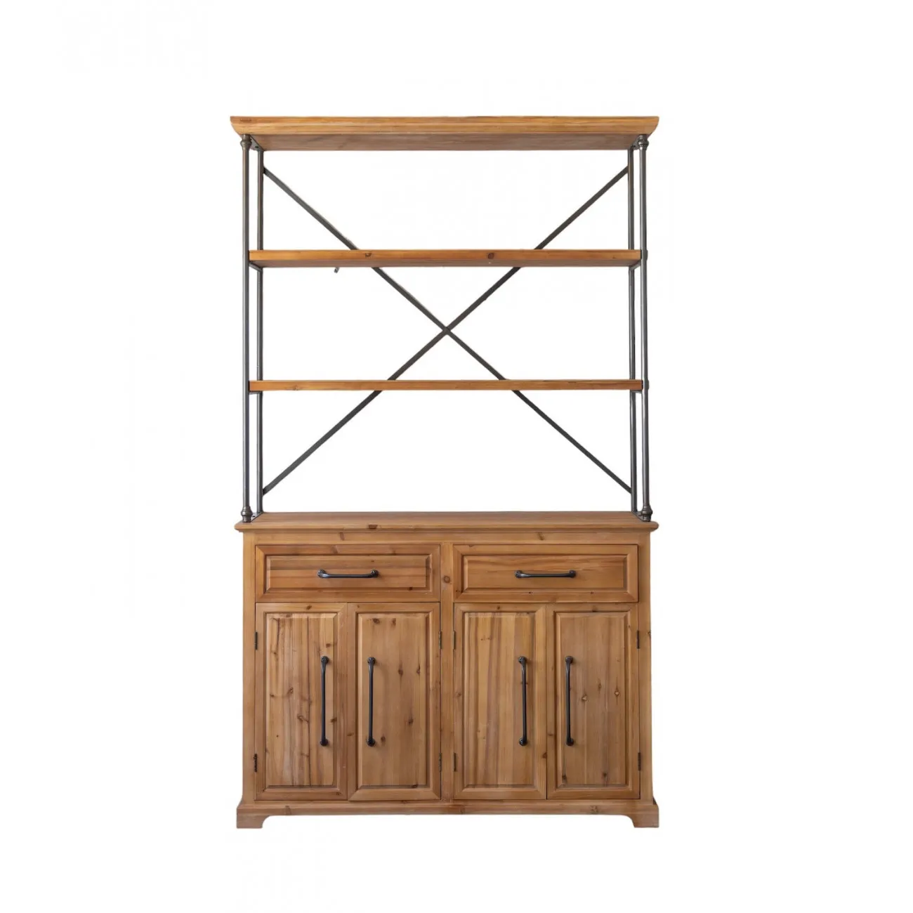 BRUNCH - Hohes Sideboard aus Holz und Stahl L124