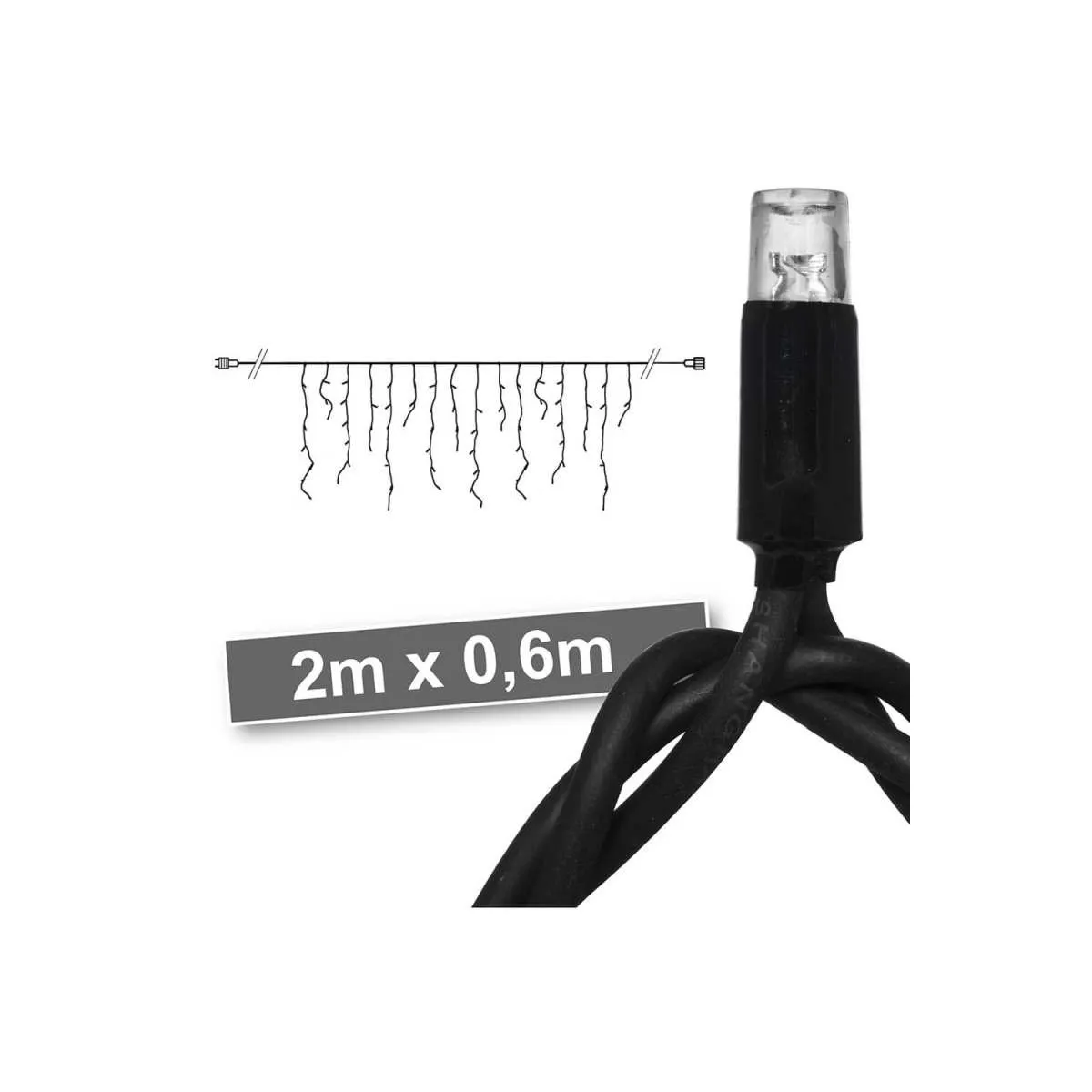 Chrissline Combi Lichtervorhang 100 superwarmweiße LED 704809