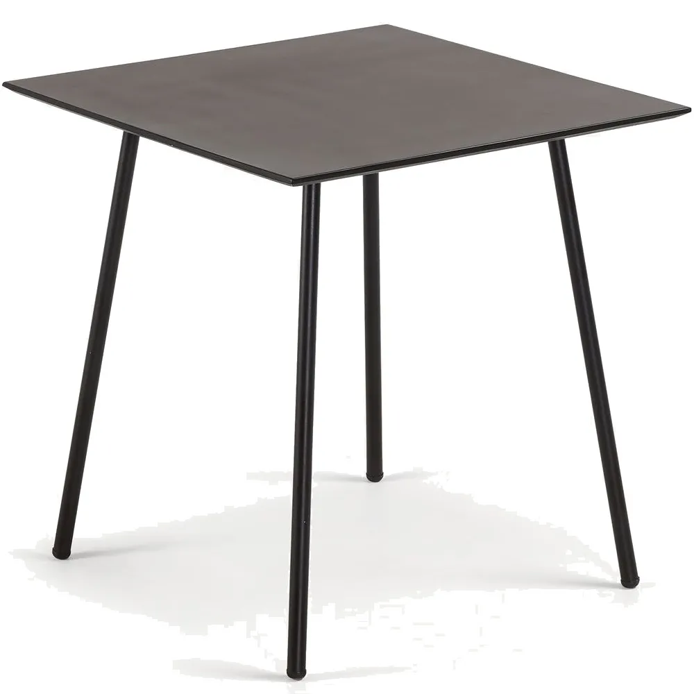 Garten-Metalltisch - quadratisch "Madina" schwarz