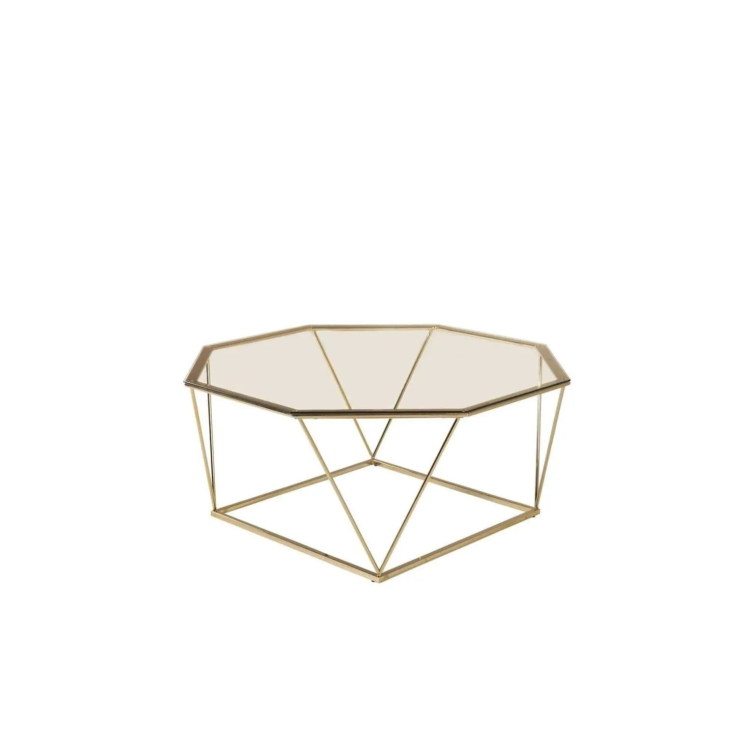 Couchtisch Österlen ⌀100cm - Messing / Glas