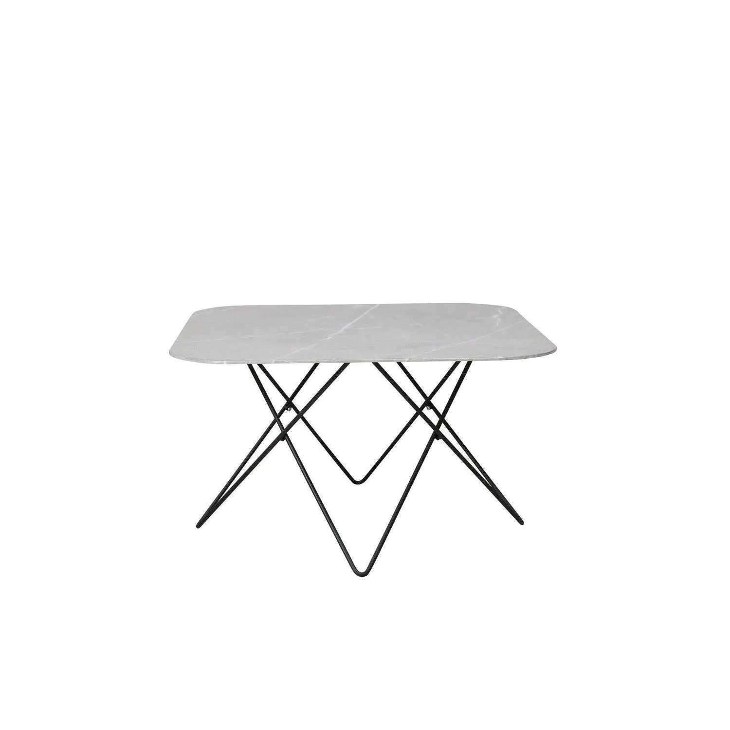 Couchtisch Tristar aus Marmorglas - Grau