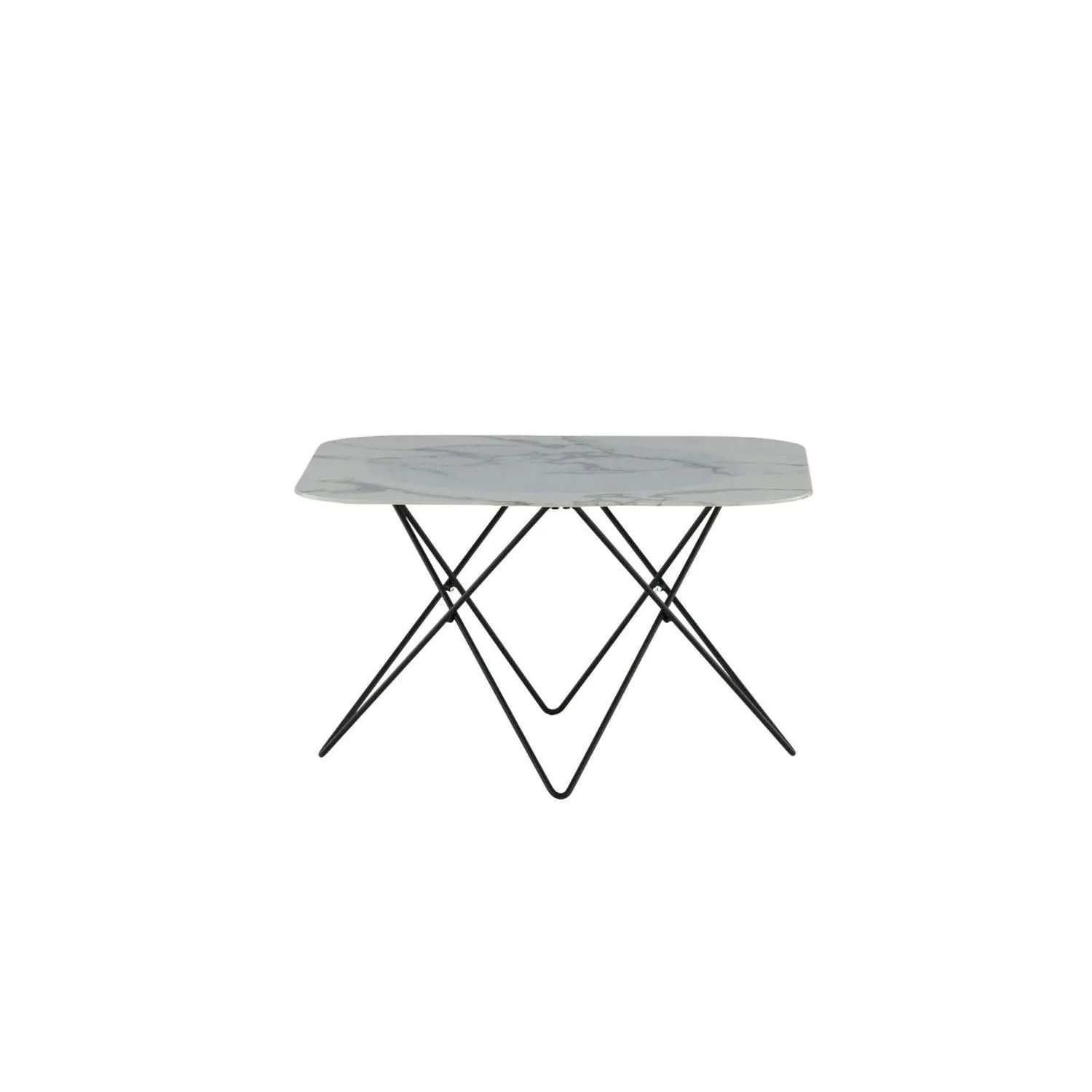 Couchtisch Tristar aus Marmorglas - Weiß