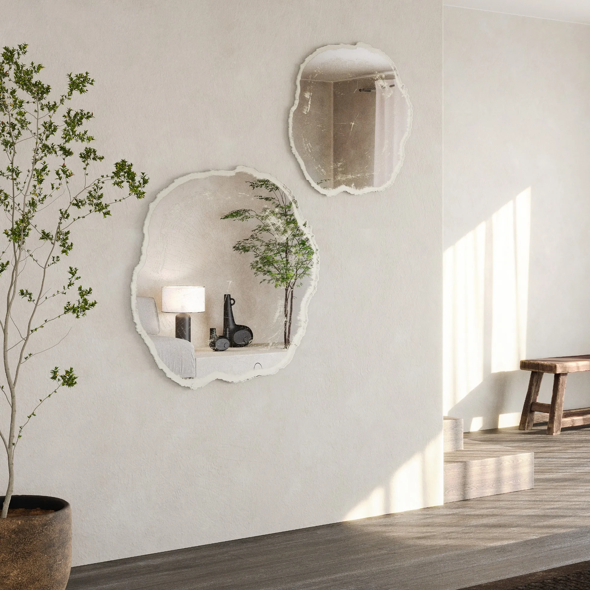 Arbo ICE Wandspiegel von Deknudt Mirrors