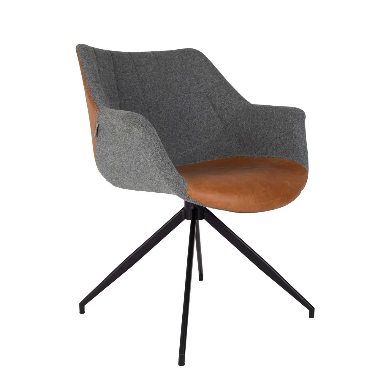 DOULTON - Ess-/Schreibtischsessel aus Stoff, grau