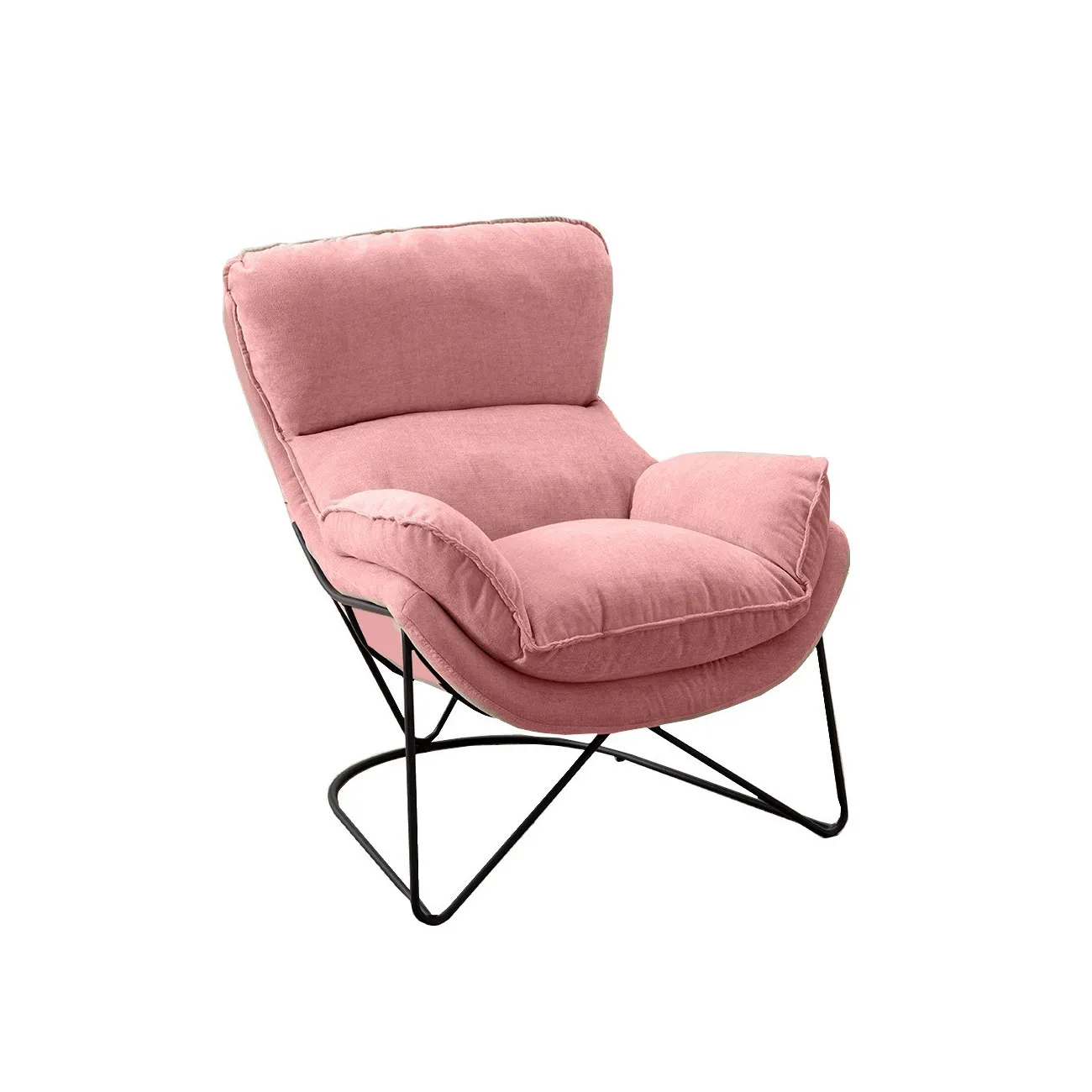 EASY - Sessel aus Samt, rosa