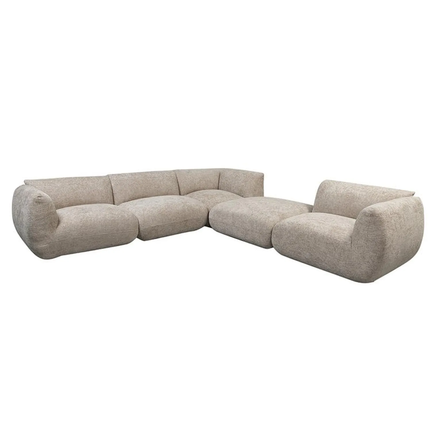 Ecksofa Amsterdam 5-teilig - Sandbraun