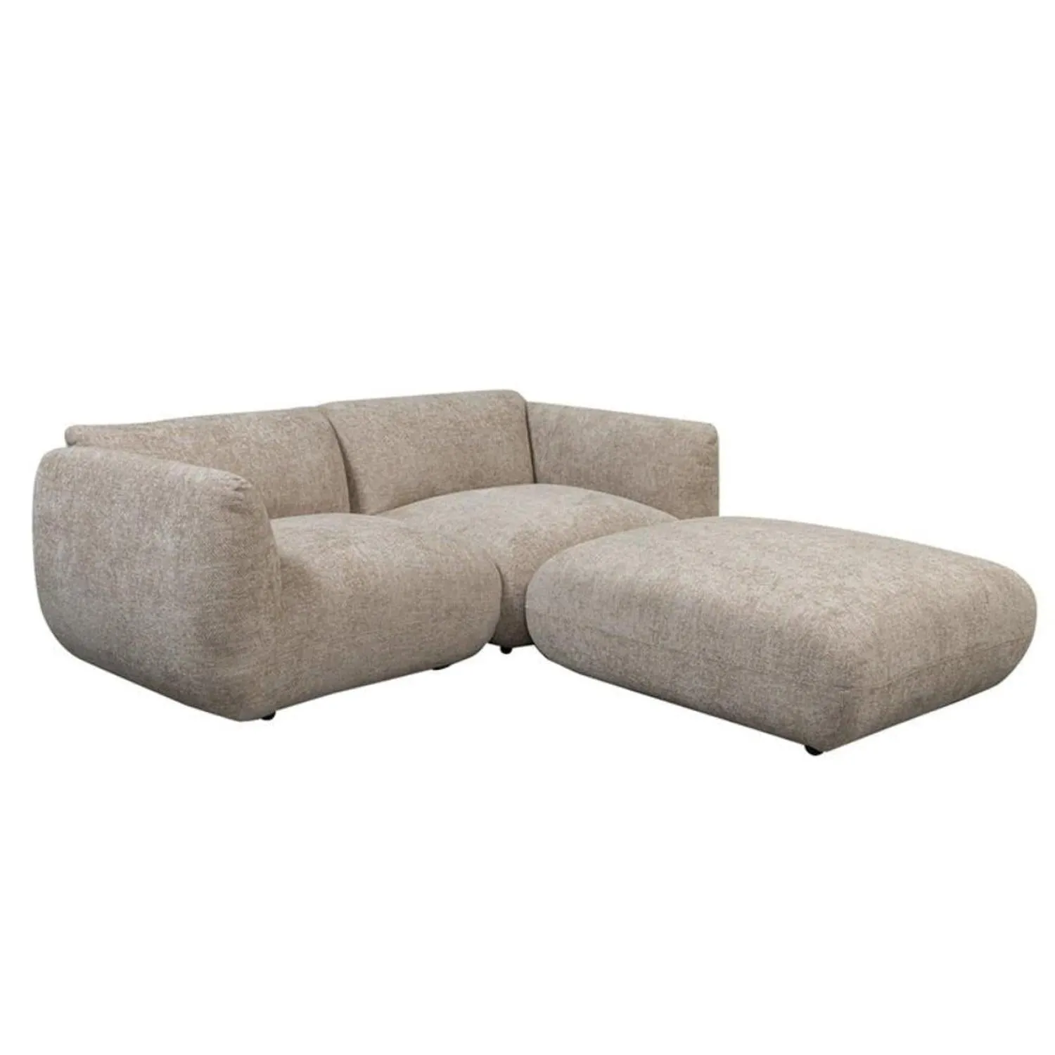 Ecksofa Amsterdam als 2,5-Sitzer - Longchair rechts - Latte