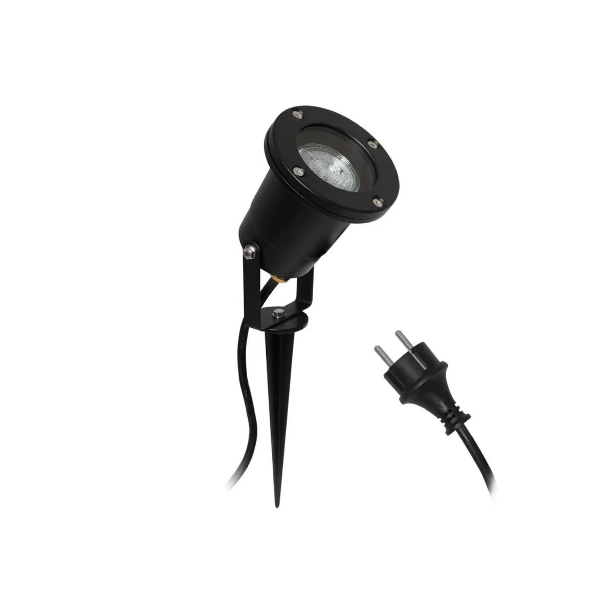 Erdspieß Gartenstrahler Außenstrahler schwarz IP68 GU10