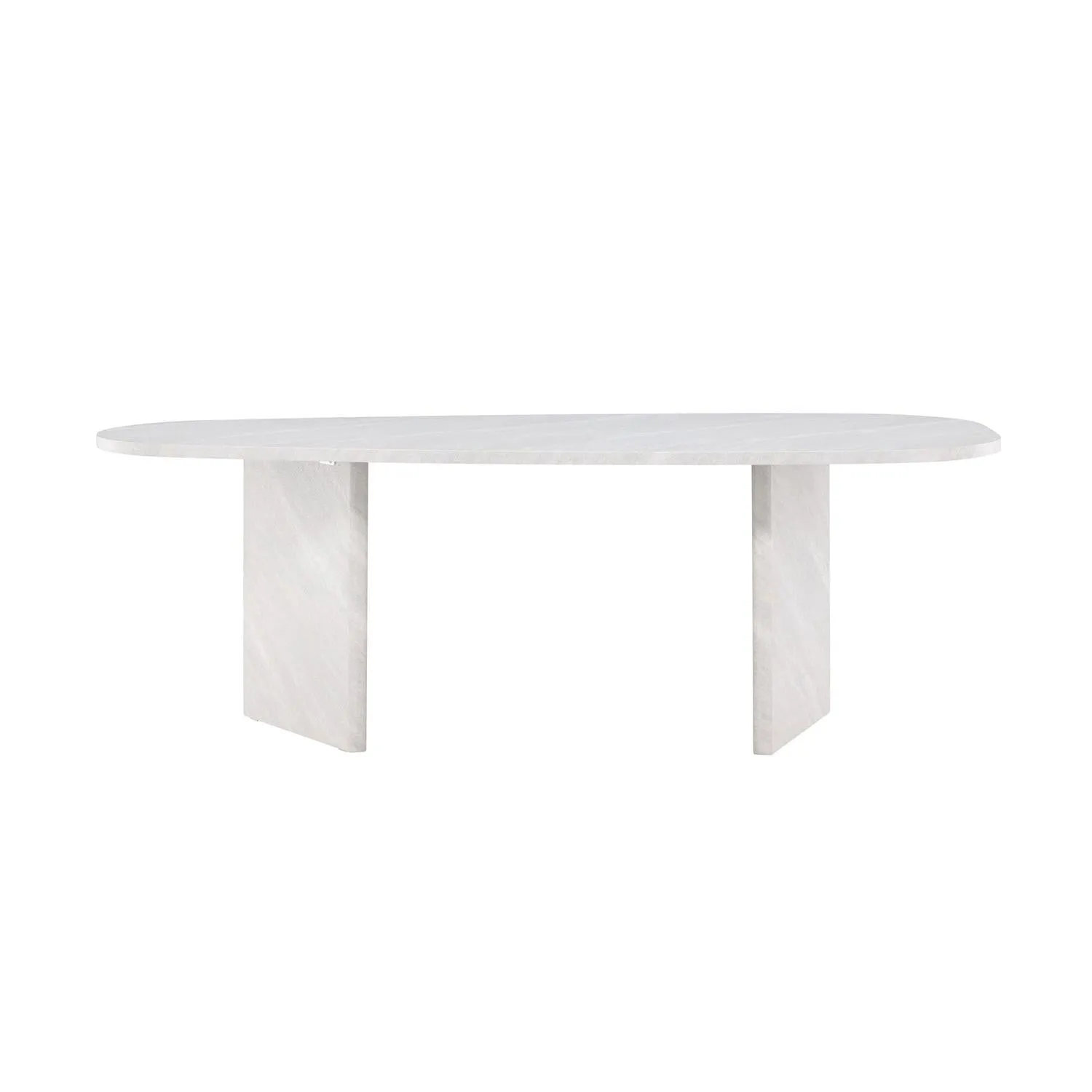 Esstisch Grönvik Oval 220*100cm - Betonoptik & Weiß