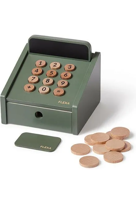 Wooden cash register
