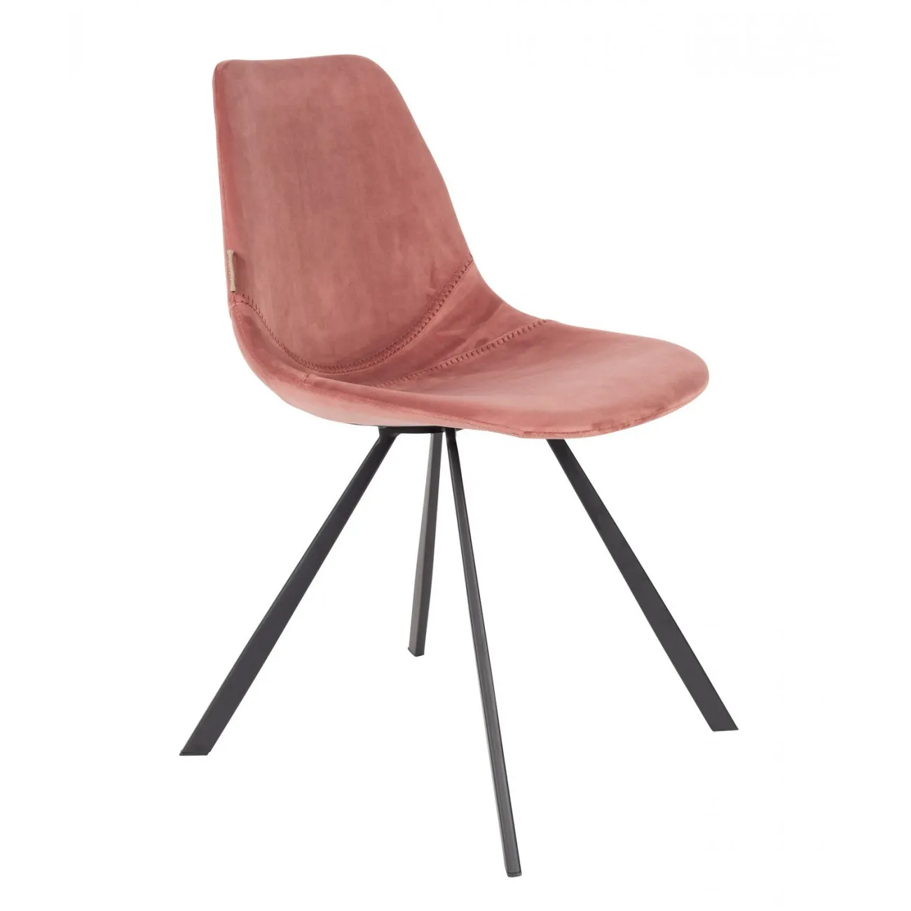 FRANKY - Esszimmerstuhl Samt rosa