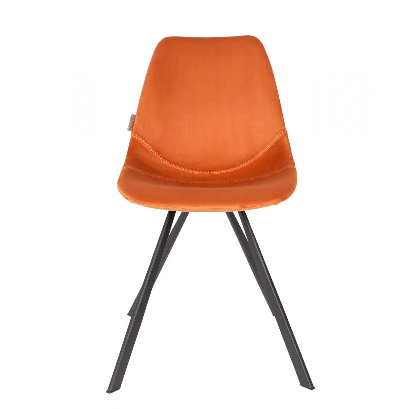 FRANKY - Esszimmerstuhl Velours orange