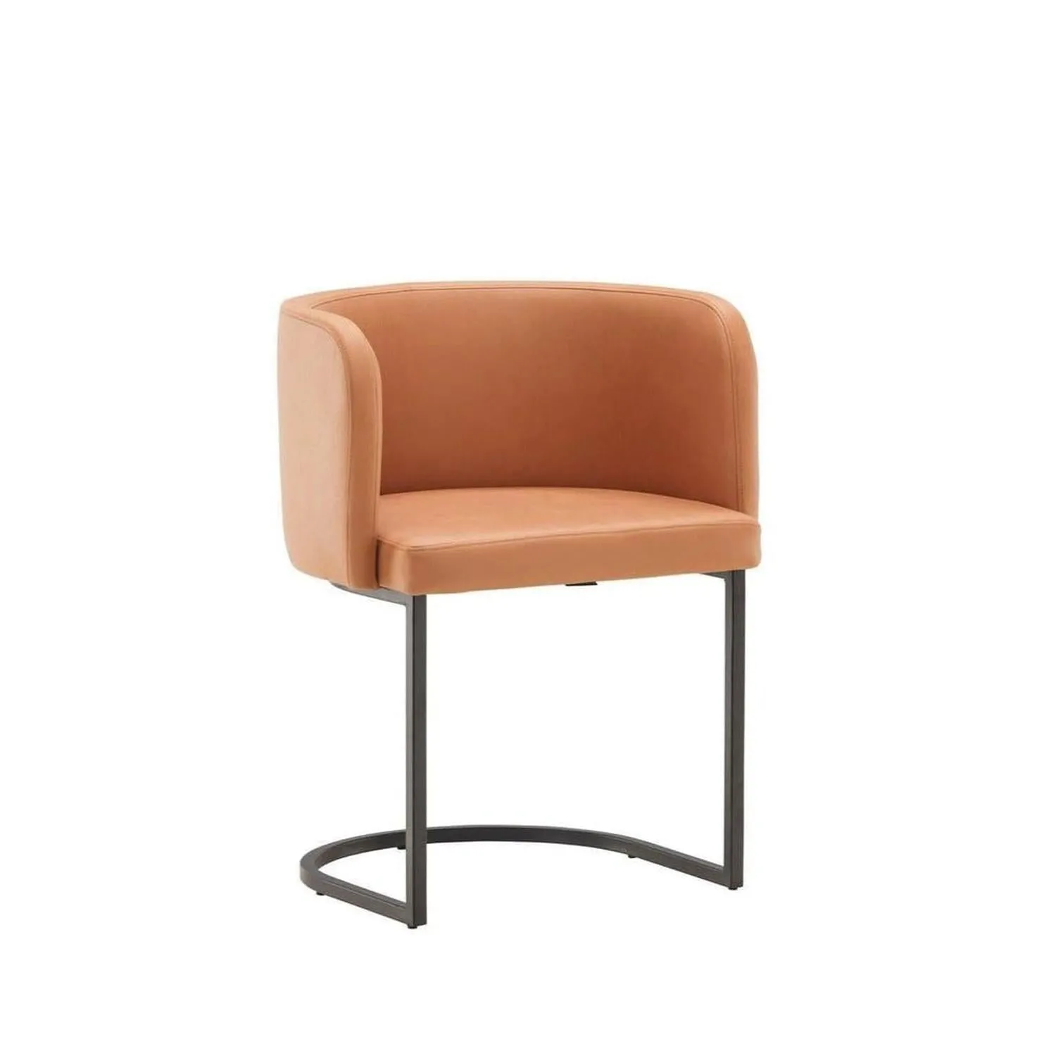 Freischwinger Armlehnenstuhl Simrishamn - Schwarz Braun