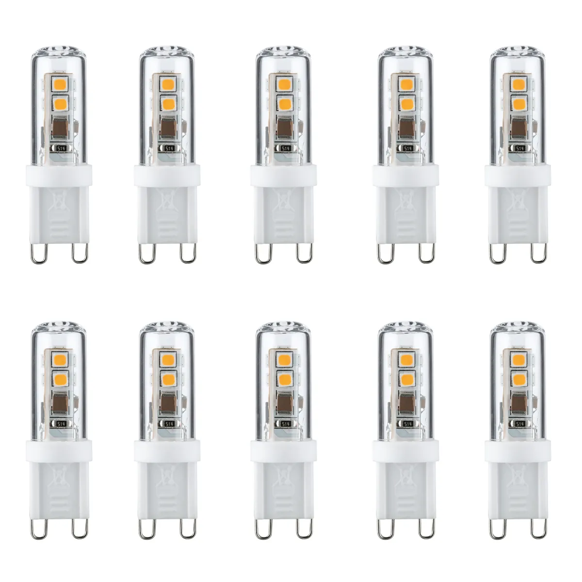 1 x Paulmann warmweiß LED Leuchtmittel Stiftsockel 2,2W = 20W G9 230V klar 2700K