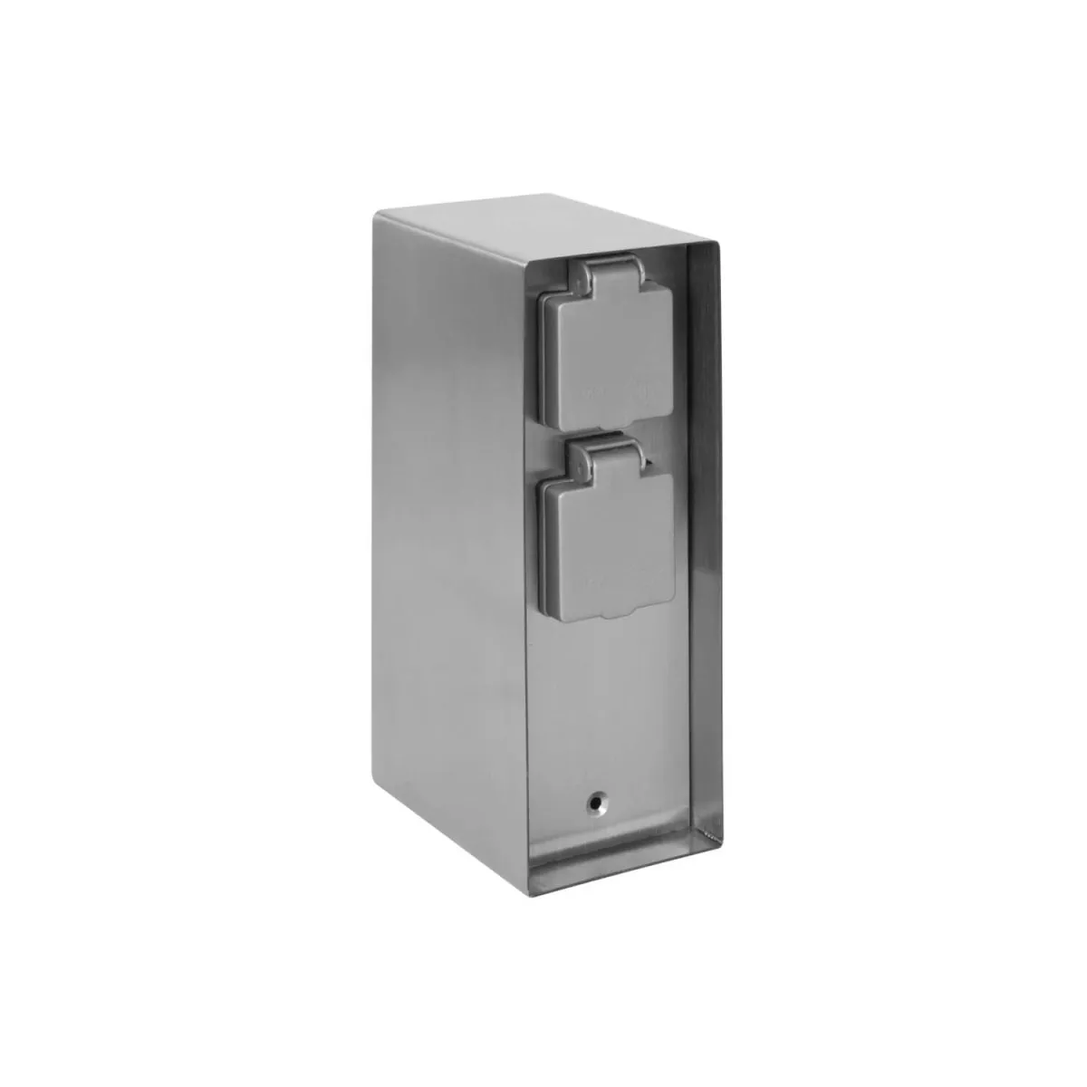 Gartensteckdose Edelstahl 4-fach Außensteckdose h=23cm