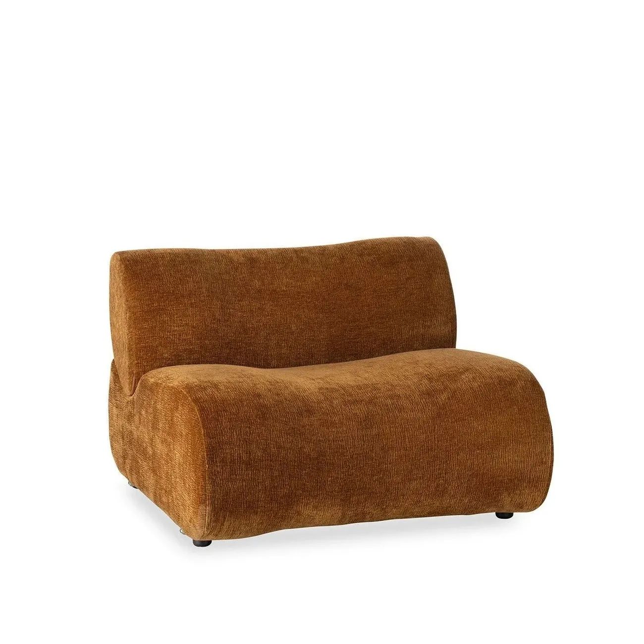 HINTON - Sessel aus braunem Stoff