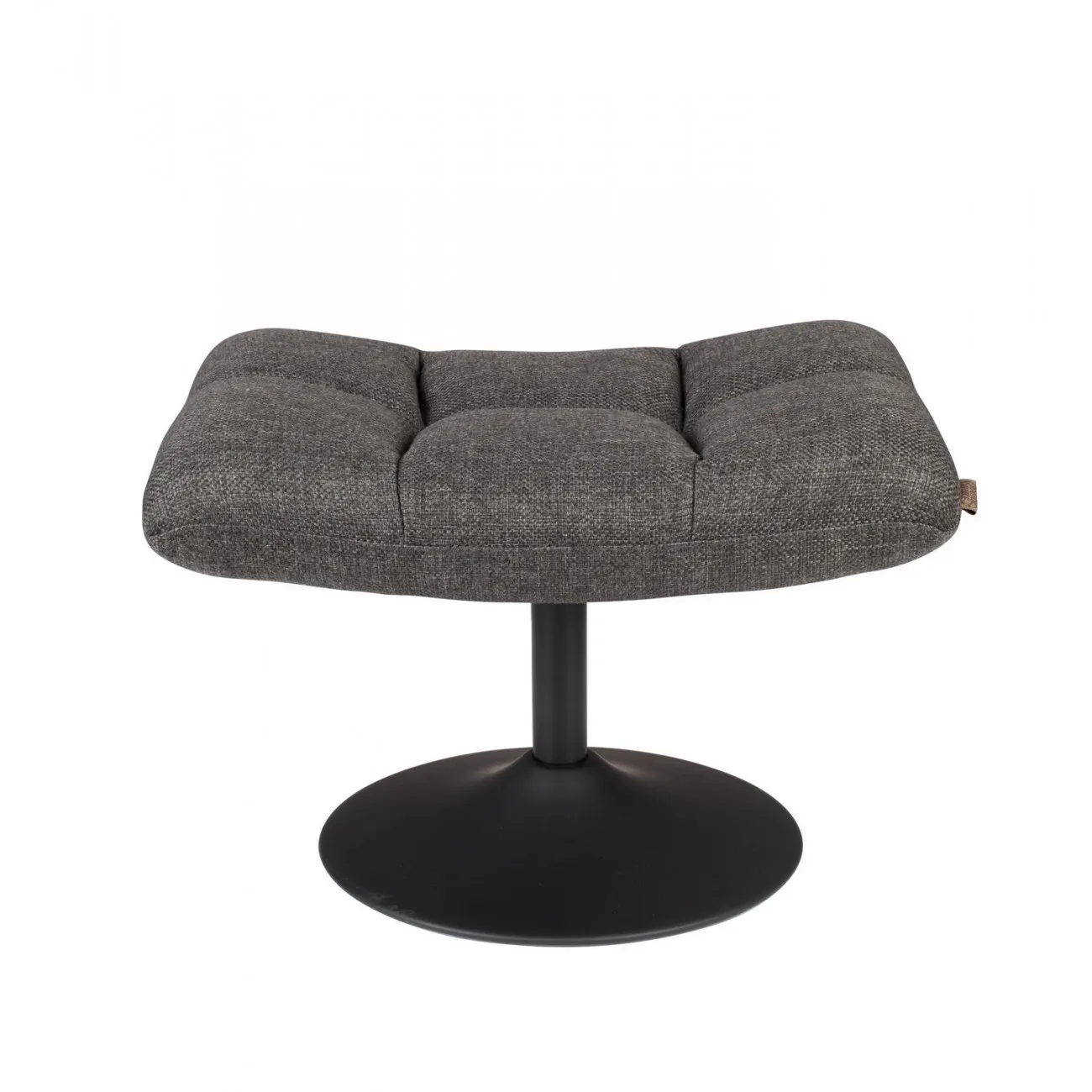 HOCKER - Hocker Fußstütze Stoff dunkelgrau