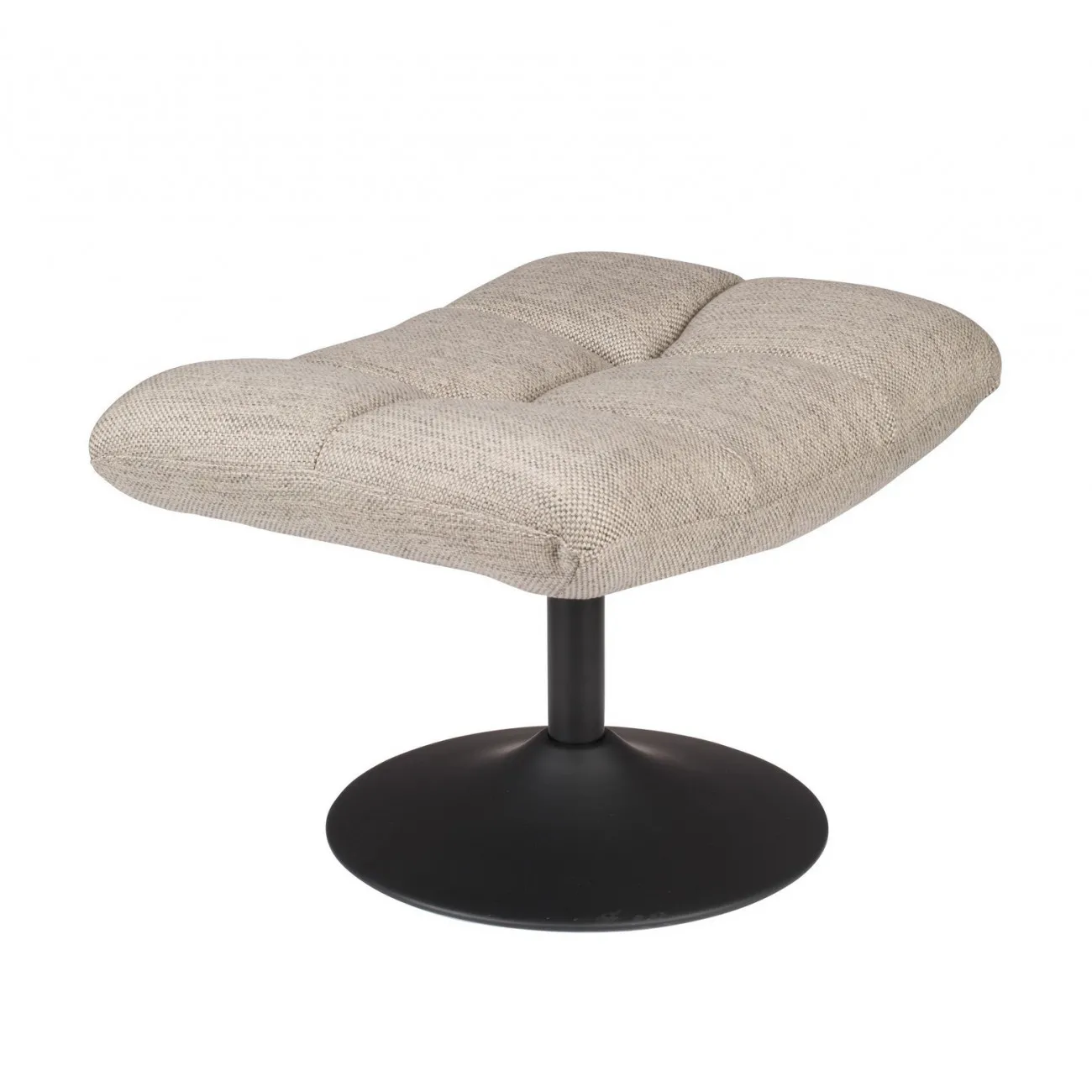 HOCKER - Hocker mit Fußstütze aus Stoff, grau