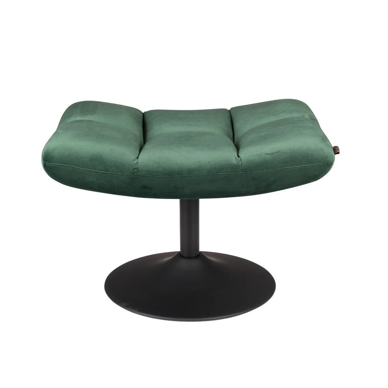 HOCKER - Hocker mit Fußstütze aus Samt, grün