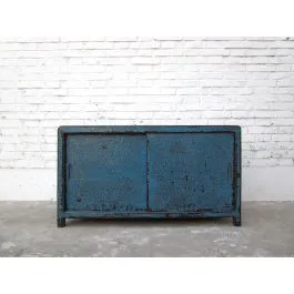 Blaue China Kommode Schiebetüren Asien shabby chic von Luxury Park