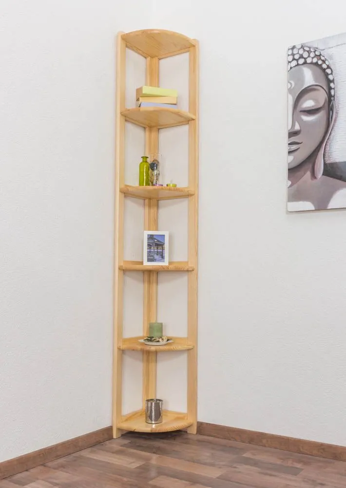 Regal / Eckregal Kiefer massiv Vollholz natur 005 - Abmessung 200 x 30 x 30 cm (H x B x T)