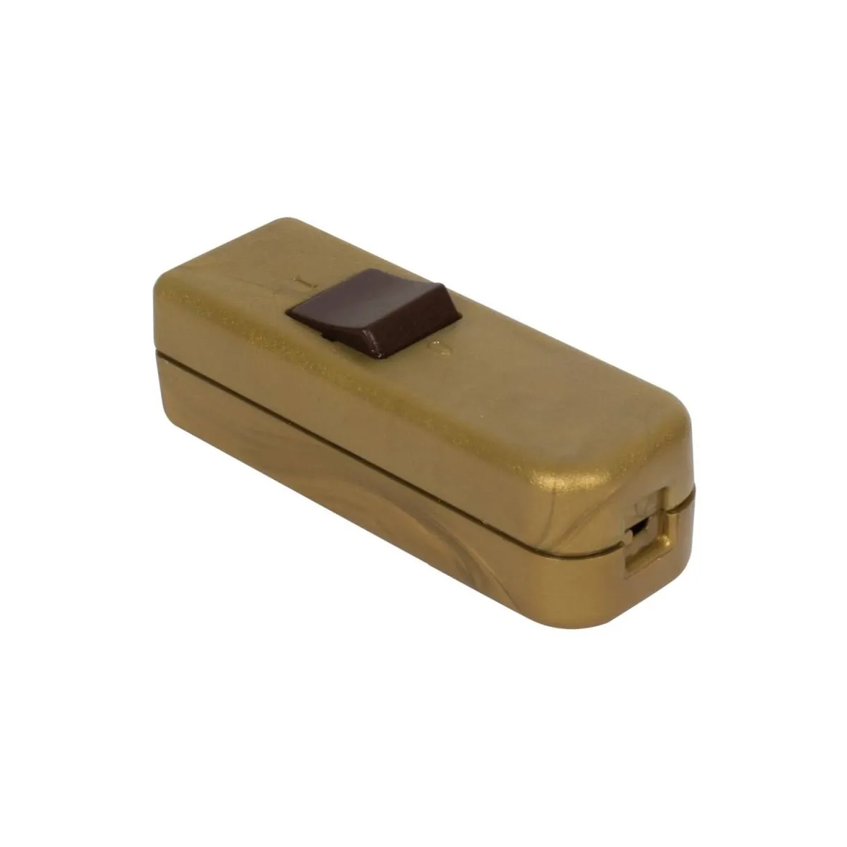 Inter Bär Schnurschalter 6(4)A gold mit PE/N Klemme