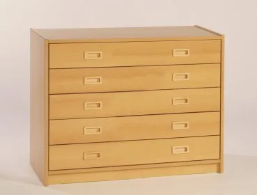 Schrank mit Schübe und Dekorblende für Kindergarten und Kita