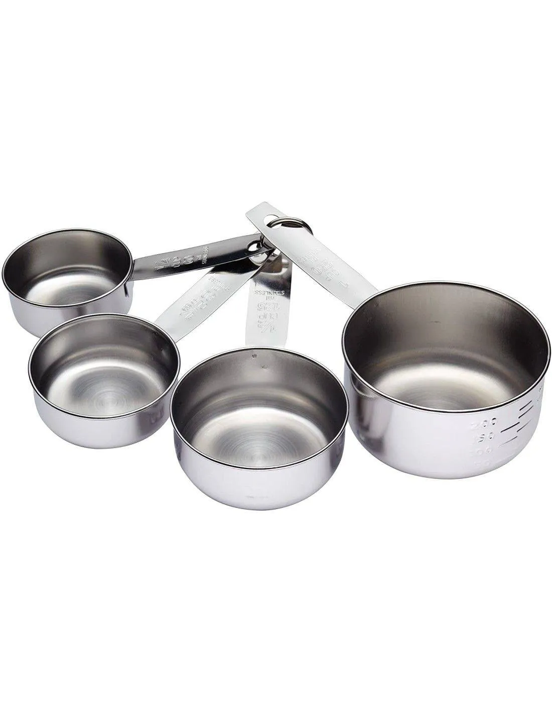 KitchenCraft Edelstahl 4 Stück Messbecher Set