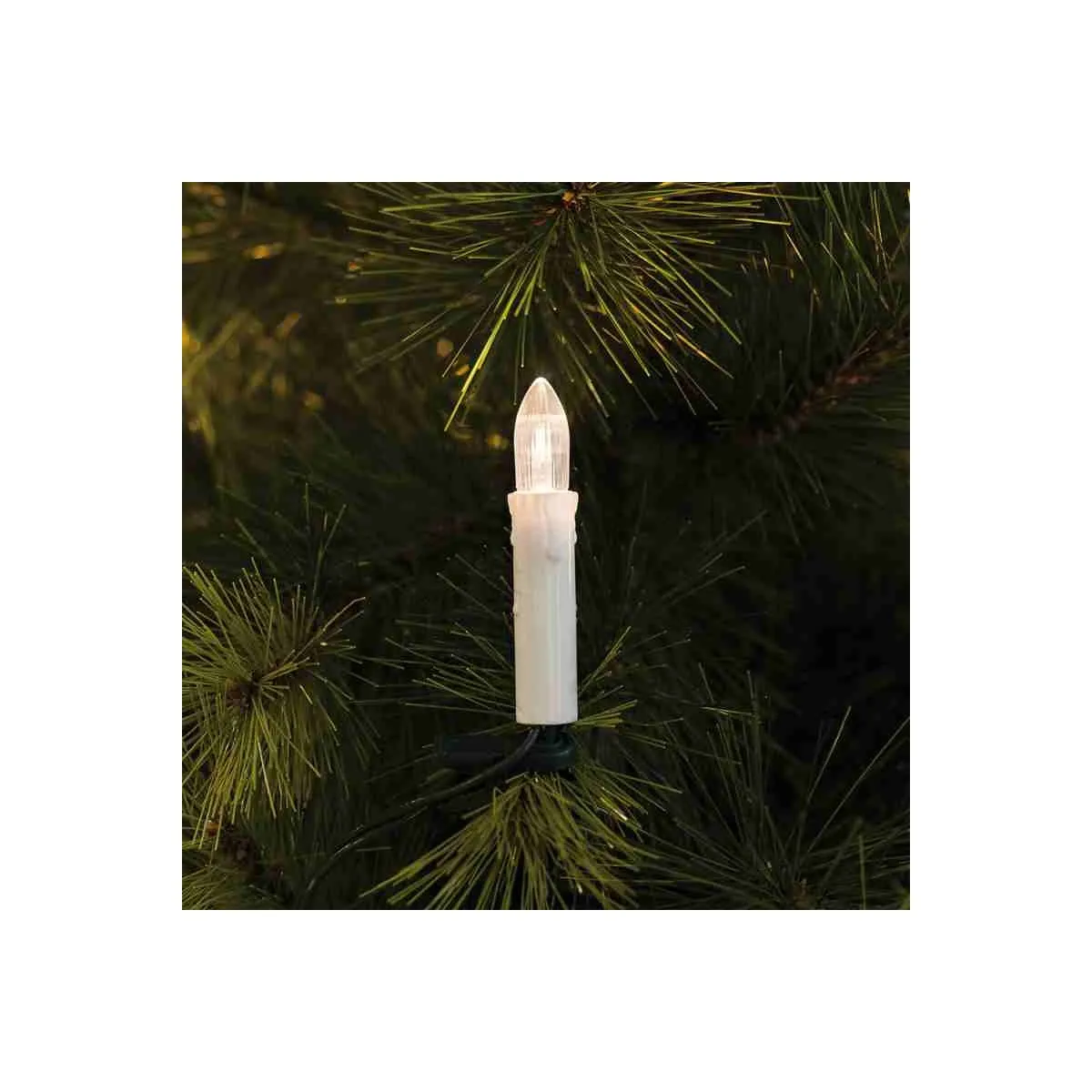 Konstsmide 25-flg. LED Weihnachtsbaumkette innen weißer Schaft 0,06W