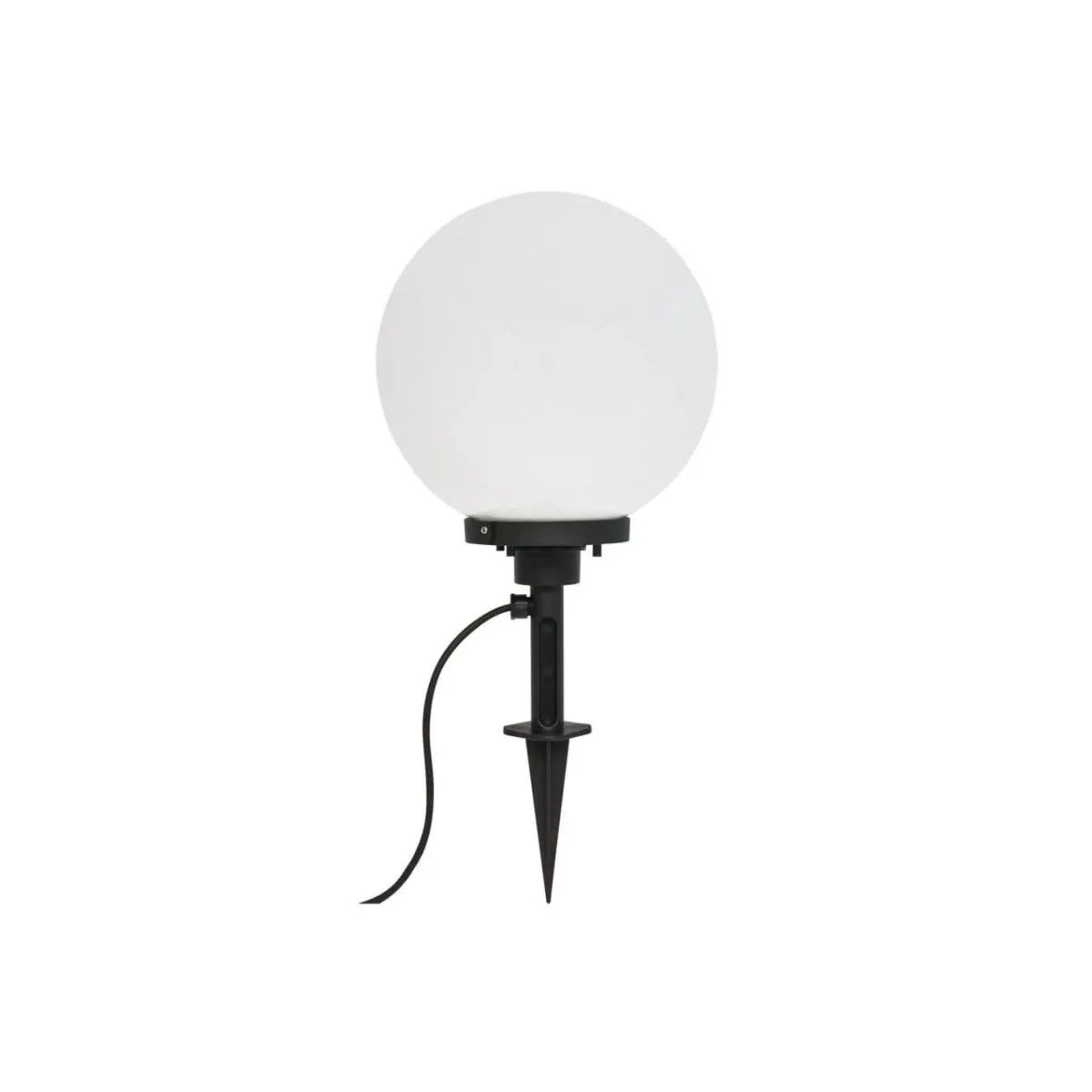 Kugelleuchte mit Erdspieß 40cm Gartenkugell Leuchte opal