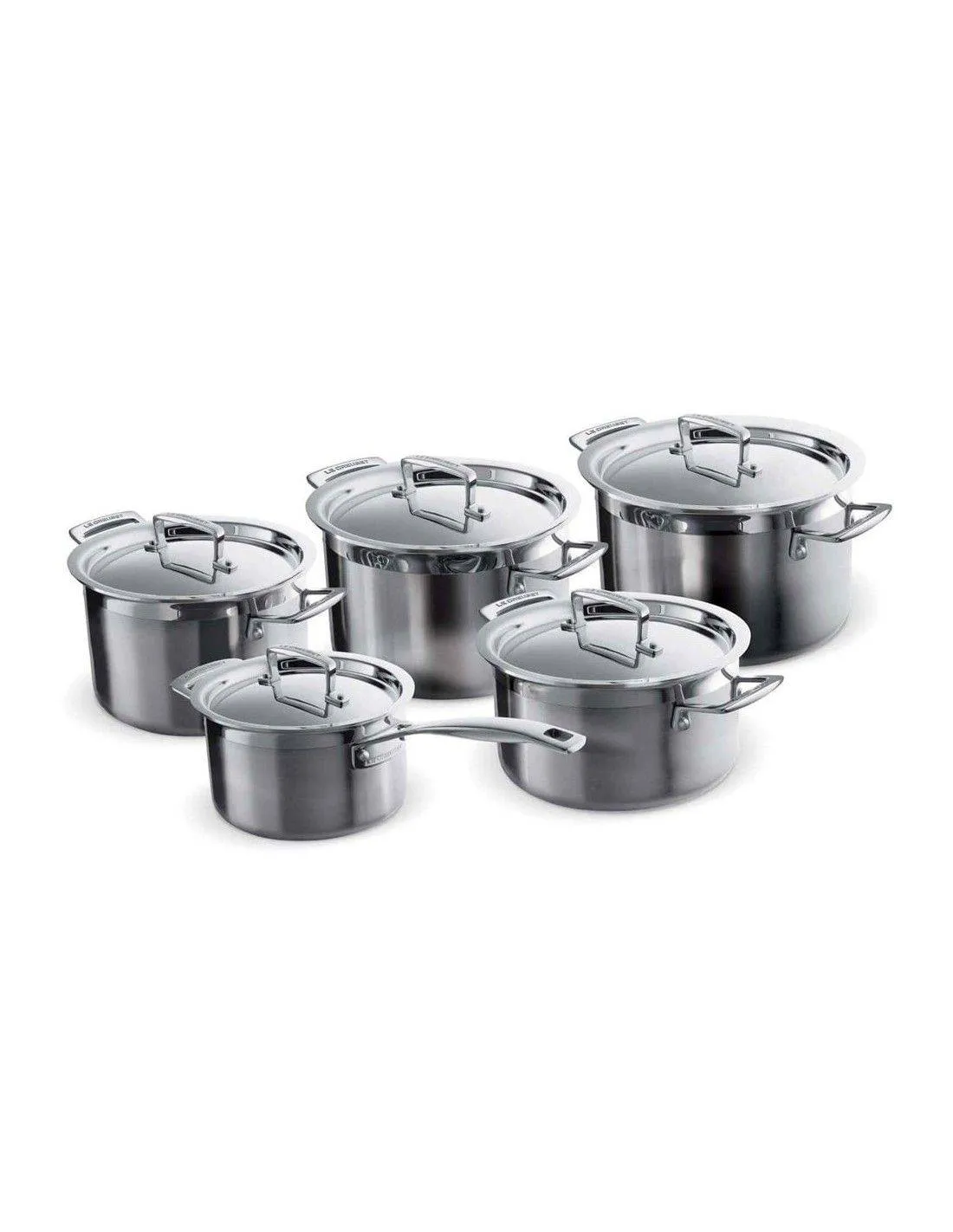 Le Creuset 5-teiliges Topfset aus 3-ply Edelstahl