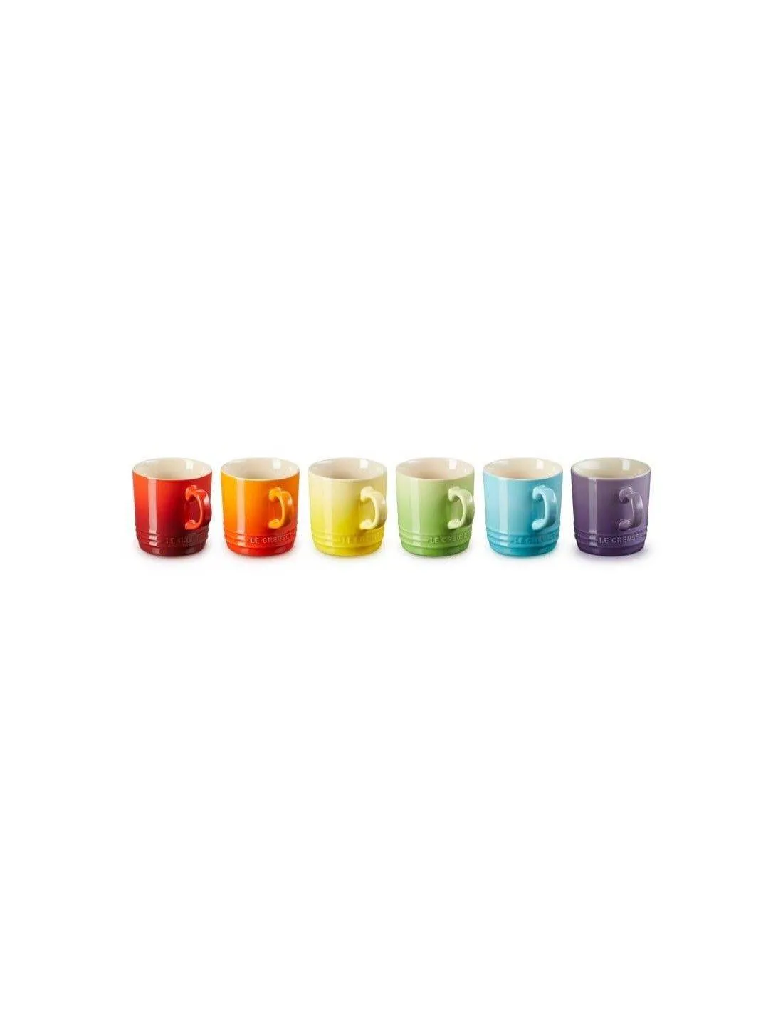 Le Creuset 6er-Set Cappuccino-Becher Regenbogen