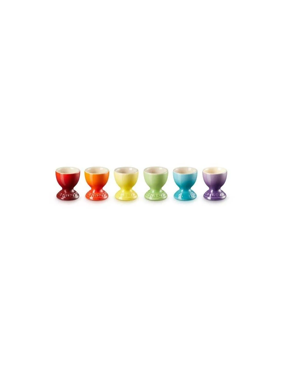 Le Creuset 6er-Set Eierbecher Rainbow II aus Steinzeug