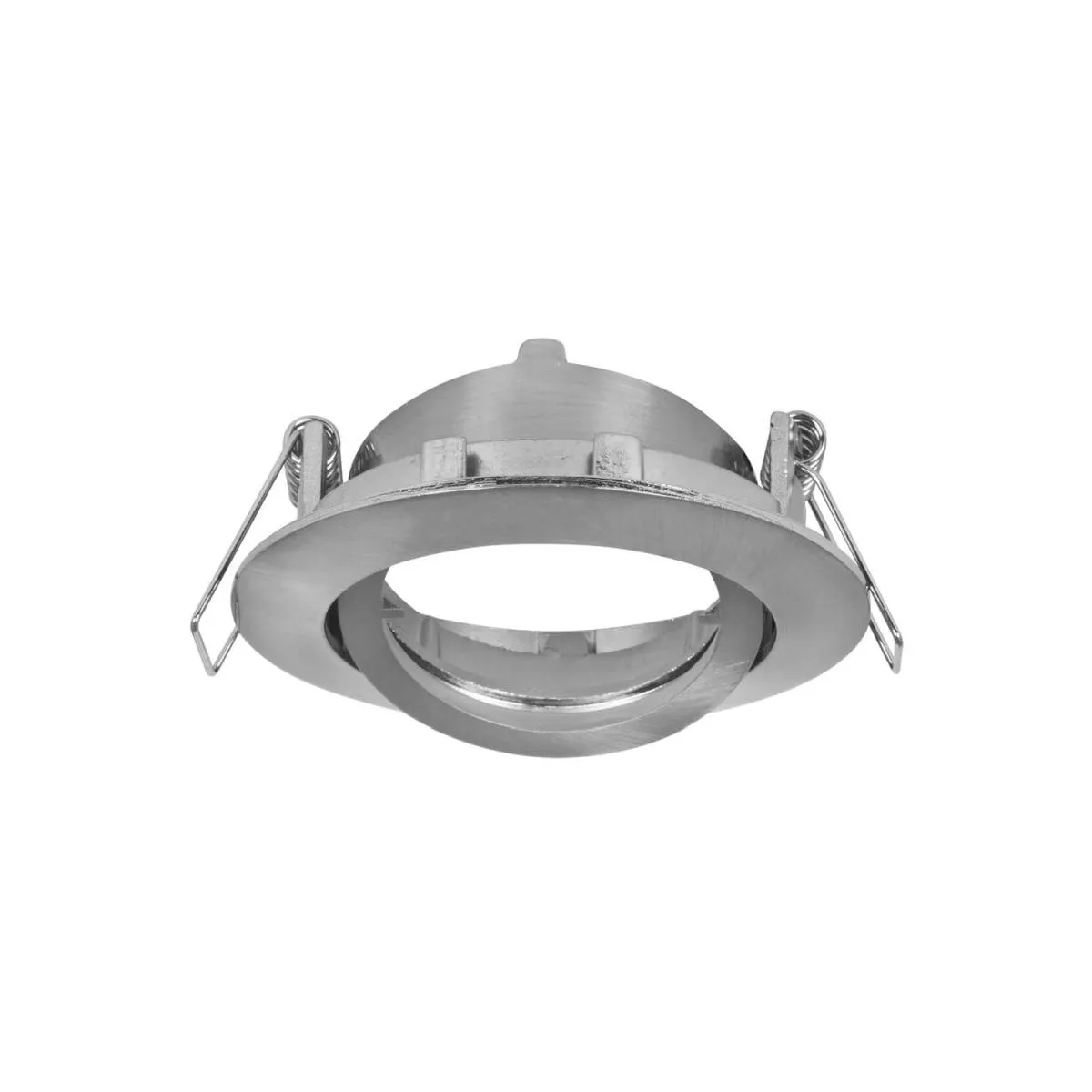 LED Einbaustrahler rund schwenkbar Eisen gebürstet Einbaumaß 68mm