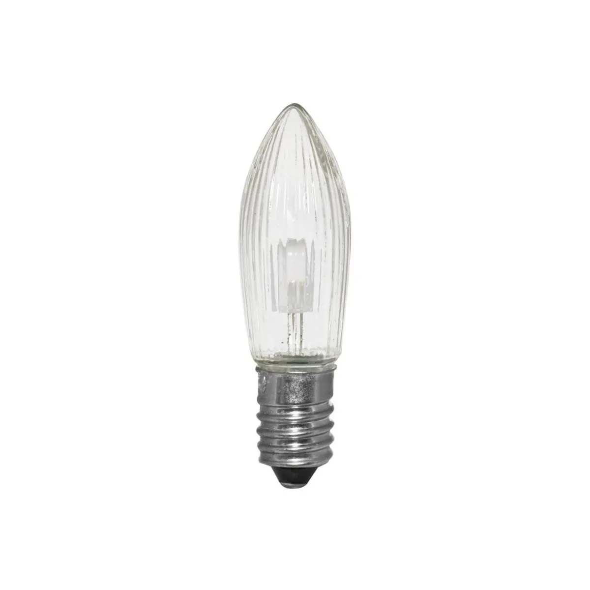 LED Ersatzkerze Topkerze E10 3V 0,1W klar 3er-Set