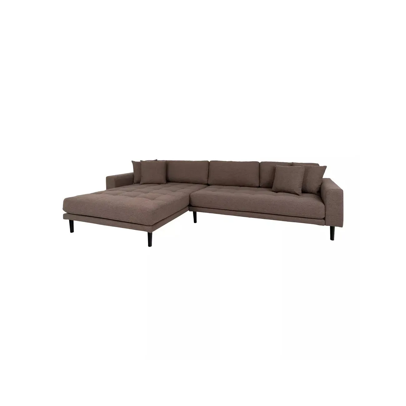 LIDO - Ecksofa links braun