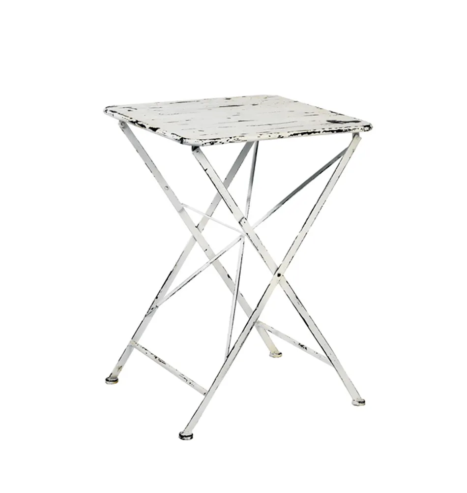 Eisentisch - rechteckig "Antony" weiß