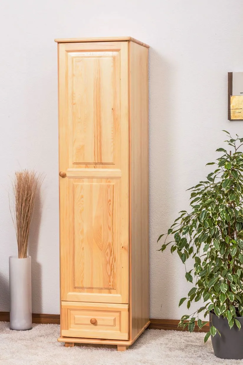 Schrank Kiefer Vollholz massiv natur 002 - Abmessung 190 x 47 x 60 cm (H x B x T)