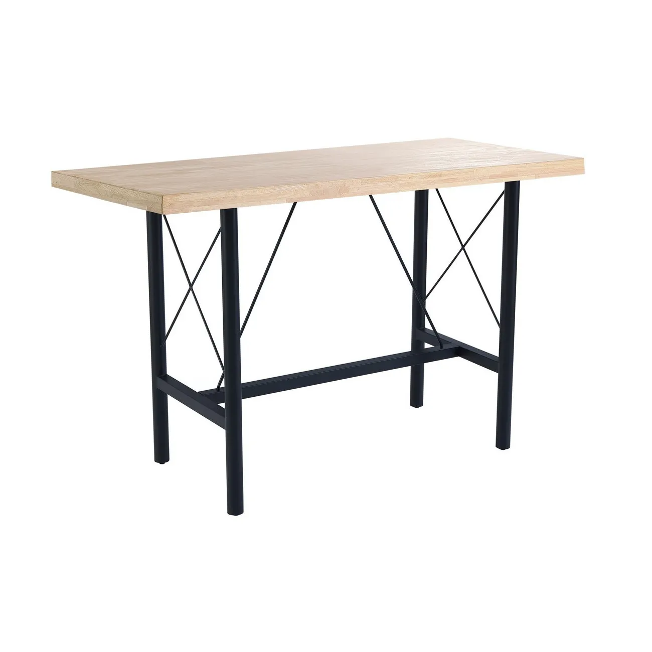 NAPOLI - Stehtisch Holz und Stahl schwarz L160